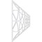 Ekena Millwork Set of Four Panels for 94 1/2"W x 24 1/4"H Haswell Fretwork Wainscot Wall Paneling WPKP12X01X47HWL - alternate 5